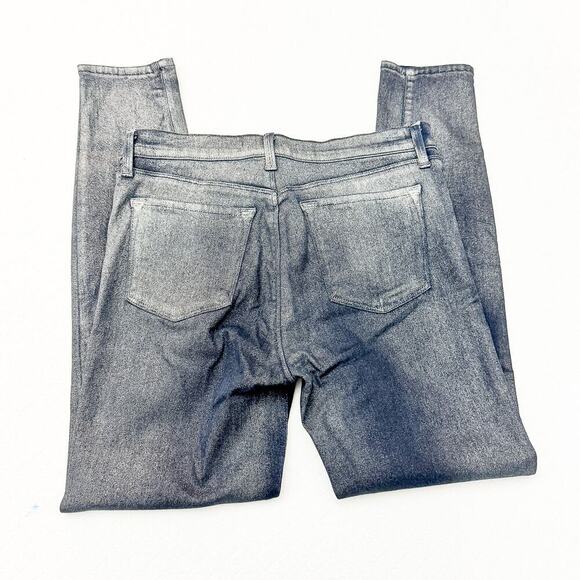 J Brand Alana Midnight Metallic Skinny Denim Shimmer Jeans Size 29 - Picture 5 of 9